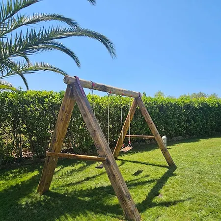 Large Mediterranea In The Heart Of Coral Shore With Swimming Pool Large Garden With Palm Trees Alghero